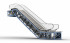 Эскалатор с углом наклона 35 градусов, ширина полотна лестничной ступени 800 мм